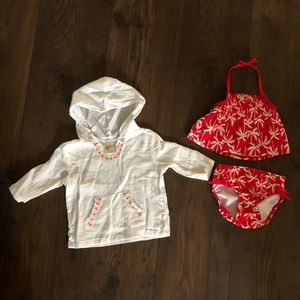 Crazy8 baby bikini and coverup bundle